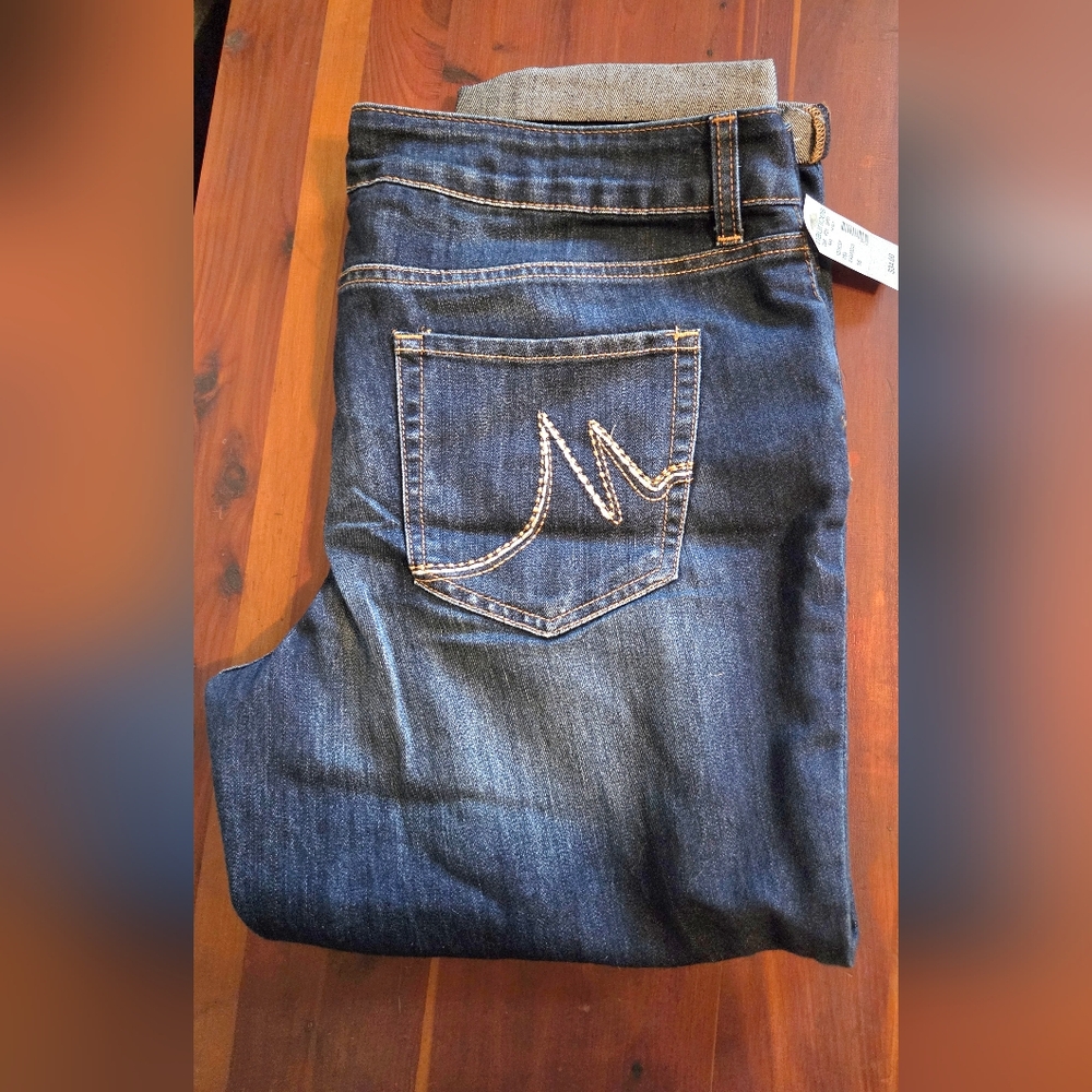 Maurices Blue Ankle Cropped Jeans with Classic Stitching